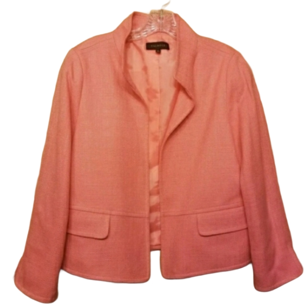 Talbots | Salmon Pink Career Open Blazer (Size 14)